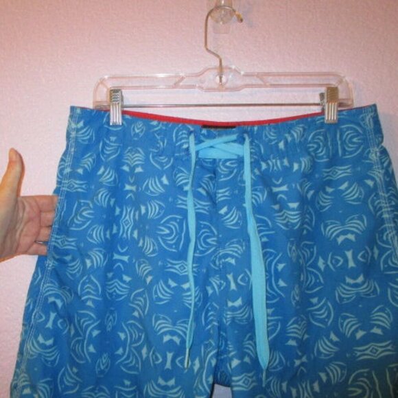 New REYN SPOONER Board Size 36 SHORTS Swim Trunks POCKETS Drawstring FLY Fish - Picture 2 of 12